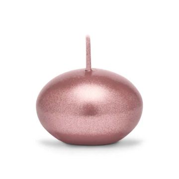 Flytande värmeljus metallisk roséguld 5x - 4 cm