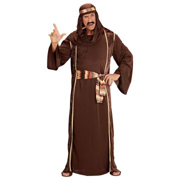 Brunt sheik-kostym för herr