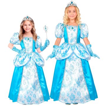 Prinsessklänning i turkosblå för flickor