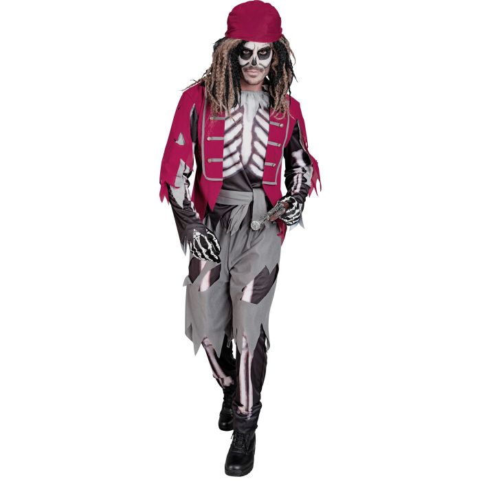 Piratskelettkostym för herr