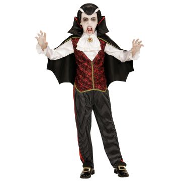 Vampyrkostym för pojkar med kappa