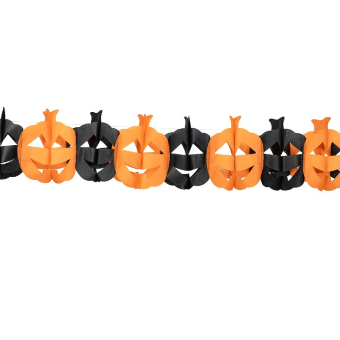 Pumpaguirland svart/orange - 6 meter