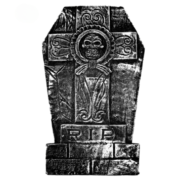 Halloween gravsten - 30x49 cm