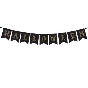 Halloween banderoll svart girlang - 2,5 meter