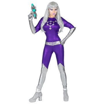 ALIEN (overall, bälte, handskar) Lila