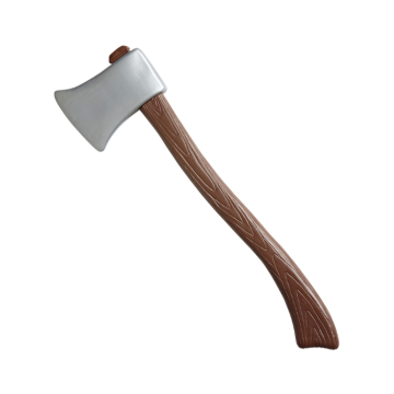 Brun plastöxa träutseende - 60 cm