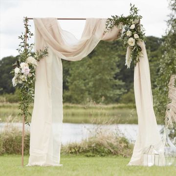 Råvitt Gardin - 2 x 6,2 meter