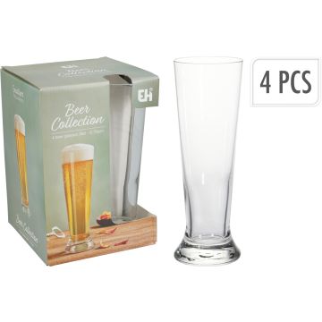 Höga ölglas utan fot, 4 stk., 38 cl