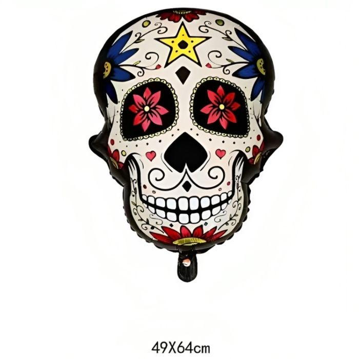 Upplåsbar Día de los Muertos-skalle med stjärnmotiv