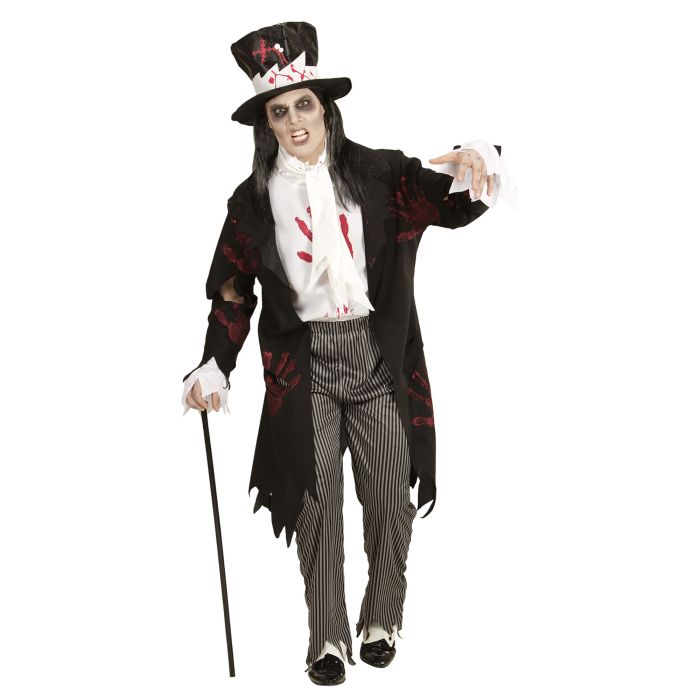 Zombiebrudgum kostym med hög hatt