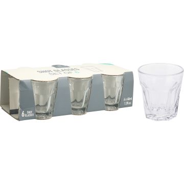 Shotglas i klart glas, set av 6, 40 ml