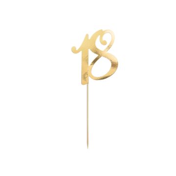 18 års tårndekoration guld - 20,5 cm