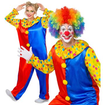 Clownkostym med polkadots