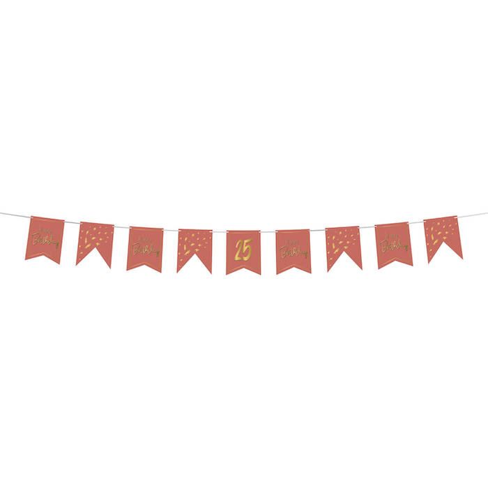 DIY Happy Birthday Girlang Golden Dusk - 4 m