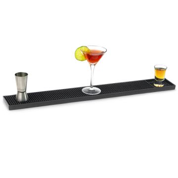 Barmatta svart PVC - 60x10x1 cm