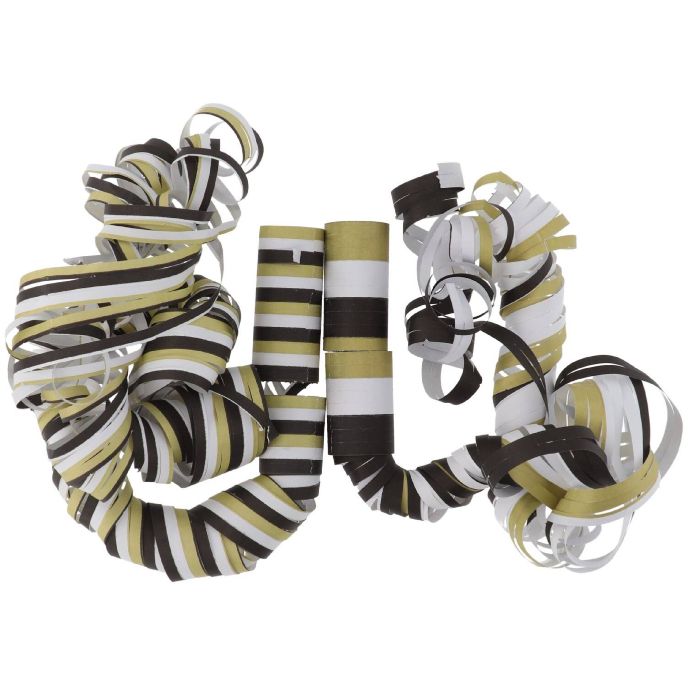 Serpentiner svart och guld 2x - 4m