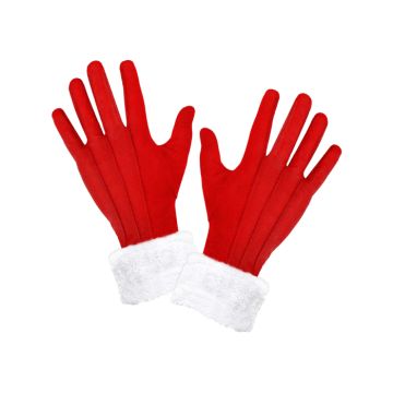 Jultomten handskar röd