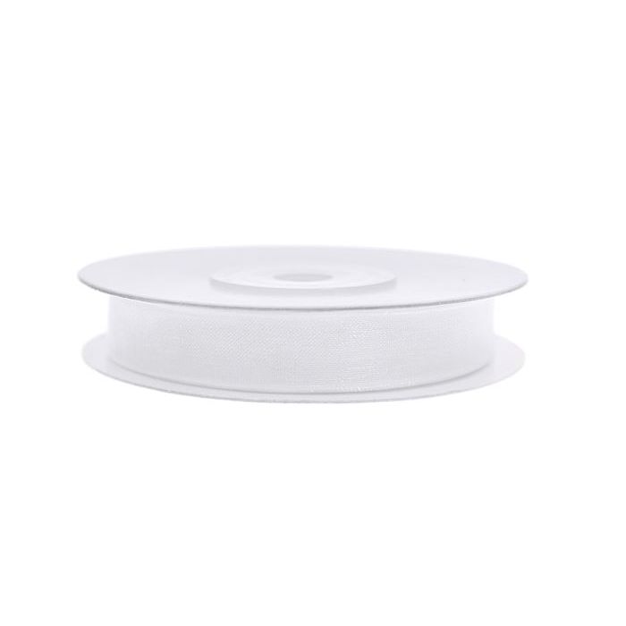 Vitt chiffont band - 6 mm x 25 m
