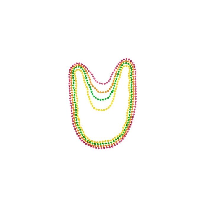 UV Pärlhalsband Set 4x