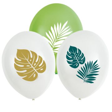 Monstera & Palme Ballonger 6x - 27,5 cm