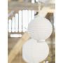 Vit LED Papperslykta - 20 cm