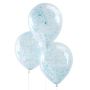 Blå Konfetti Ballong 5x - 30 cm
