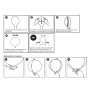 LED-ballong 5x vit ljusslinga 50 cm - 3 m