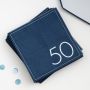 50-Årsdag Födelsedags Servetter i Blått 16x