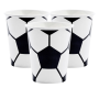 Pappmuggar med fotbollsmotiv 6x - 260 ml