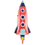 Raket folieballong 44x115 cm