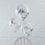 Silver Konfetti Ballonger 5x - 30 cm