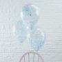 Blå Konfetti Ballong 5x - 30 cm