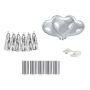 Bil Dekoration I Silver - 10 Delar