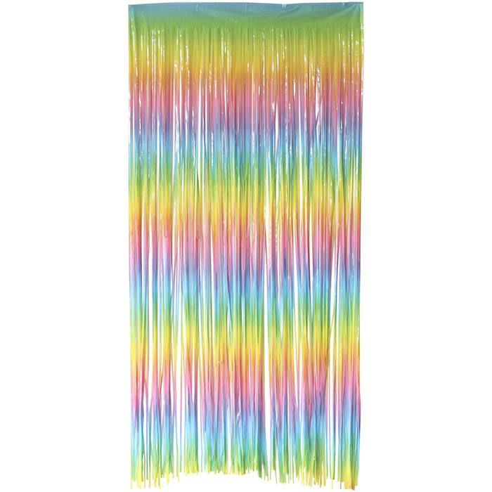 Regnbåge Glittergardin - 100 x 200 cm
