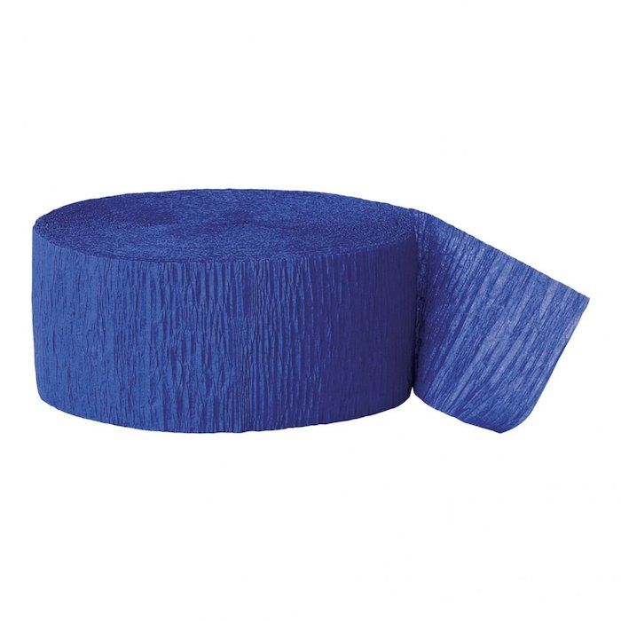 Blå Crepe Streamer 24 meter
