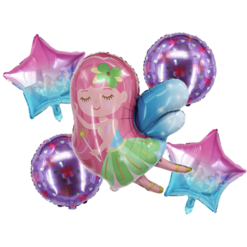 Folieballonger med fe tjej tema 5x