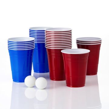 Beer Pong Paket med 24x muggar och 2x bollar