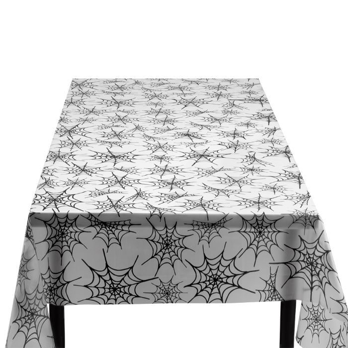 Halloween spindelnät plastduk - 135x275 cm