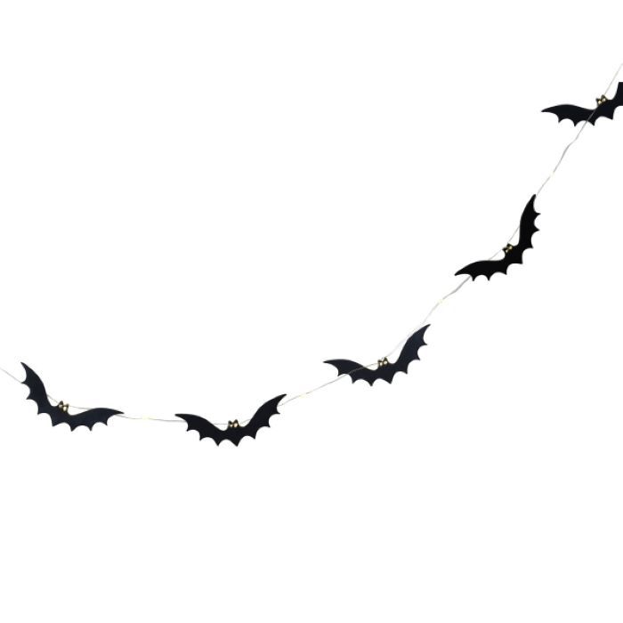 Halloween fladdermus LED ljusslinga - 2 m