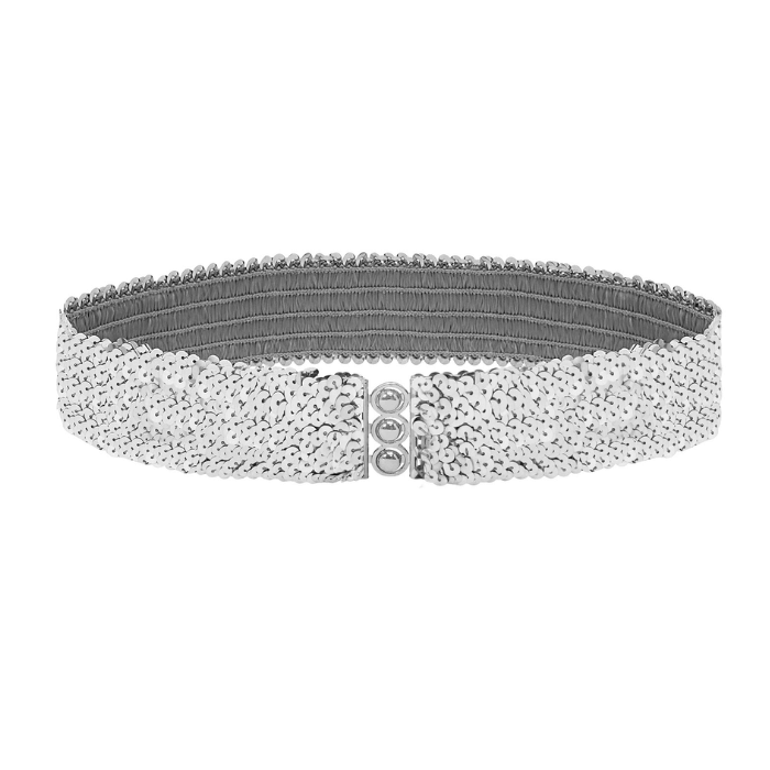 Silver paljetbälte