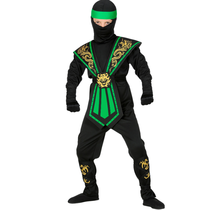 Grön ninja kostym till barn