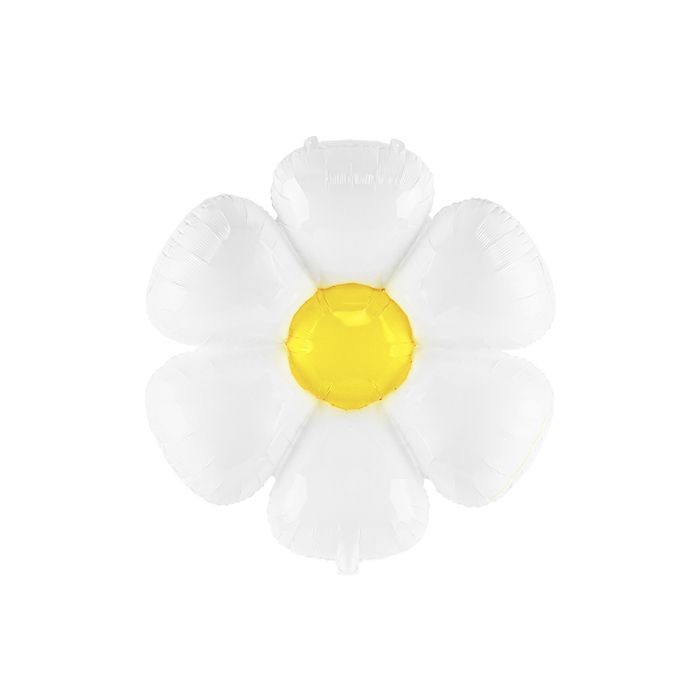 Vit Blomma Folieballong - 103 cm 