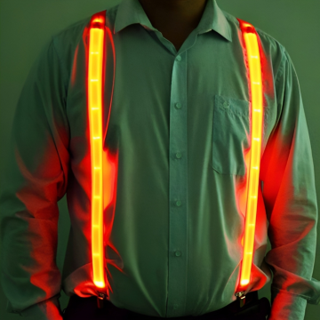Röda LED-hängslen neon