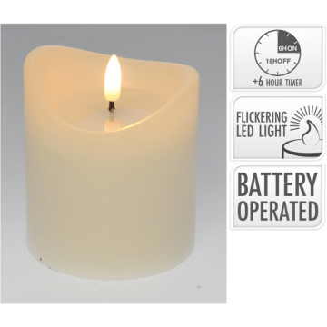 LED blockljus vit - 9x9x10 cm