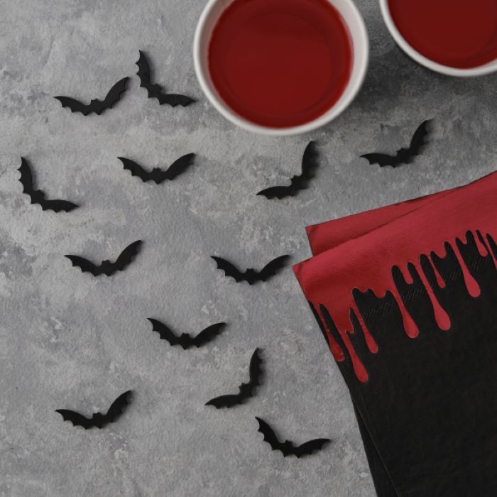 Halloween fladdermus trä konfetti 24x - 4x1,5 cm
