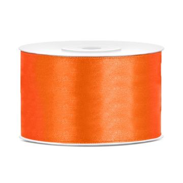 Orange satinband - 38 mm x 25 m