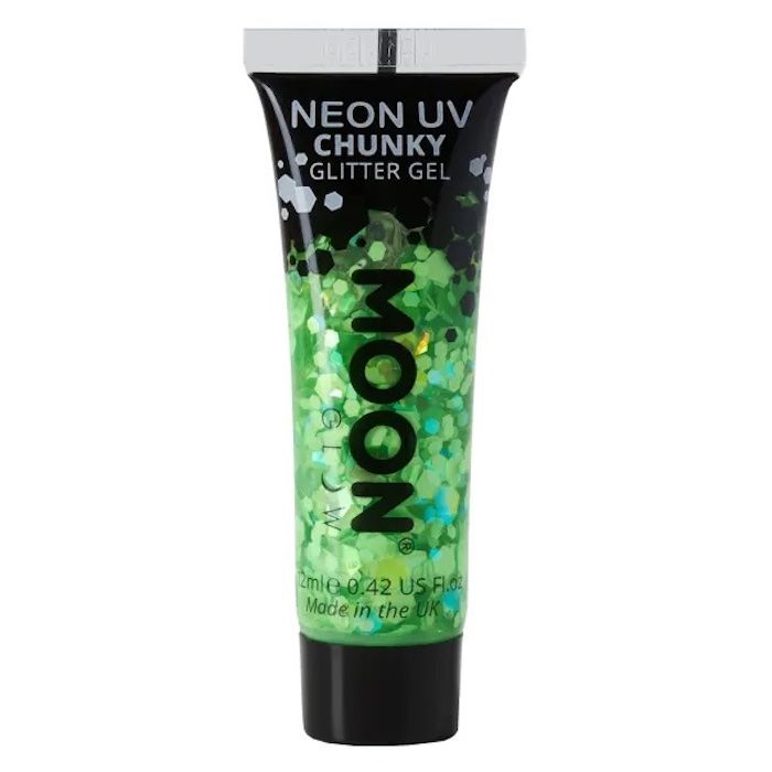 Neon UV Chunky Glitter Gel Grön 12 ml Moon Creations