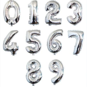 Tal ballonger silver - 86 cm