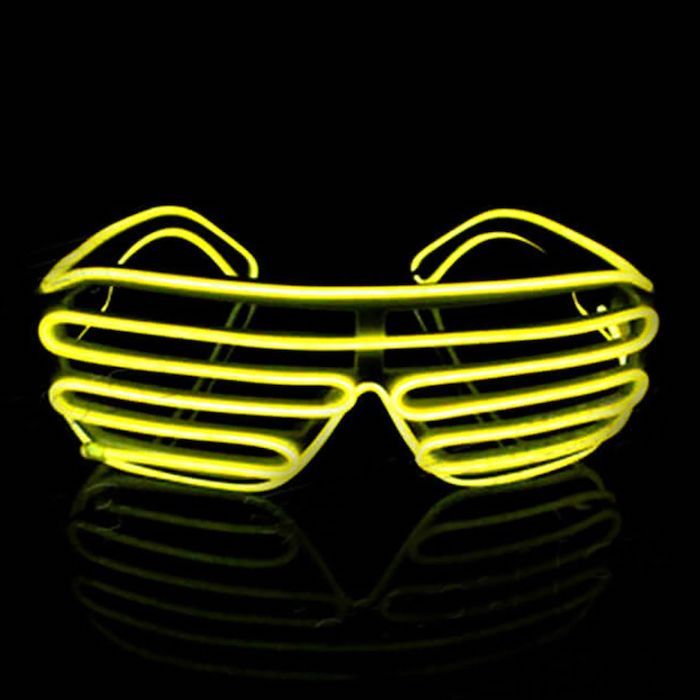 LED-glasögon Gult