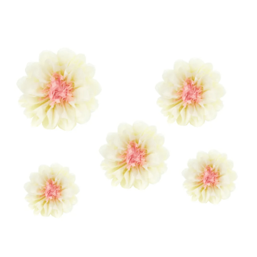 Silkepappersblommor dekorationer 5x - 20-30 cm